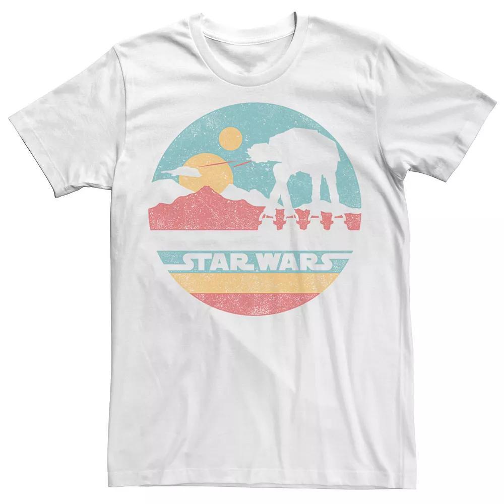 Men's Star Wars AT-AT Silhouette Title Logo Circle Tee, Size: 3XL, Natural Product Image