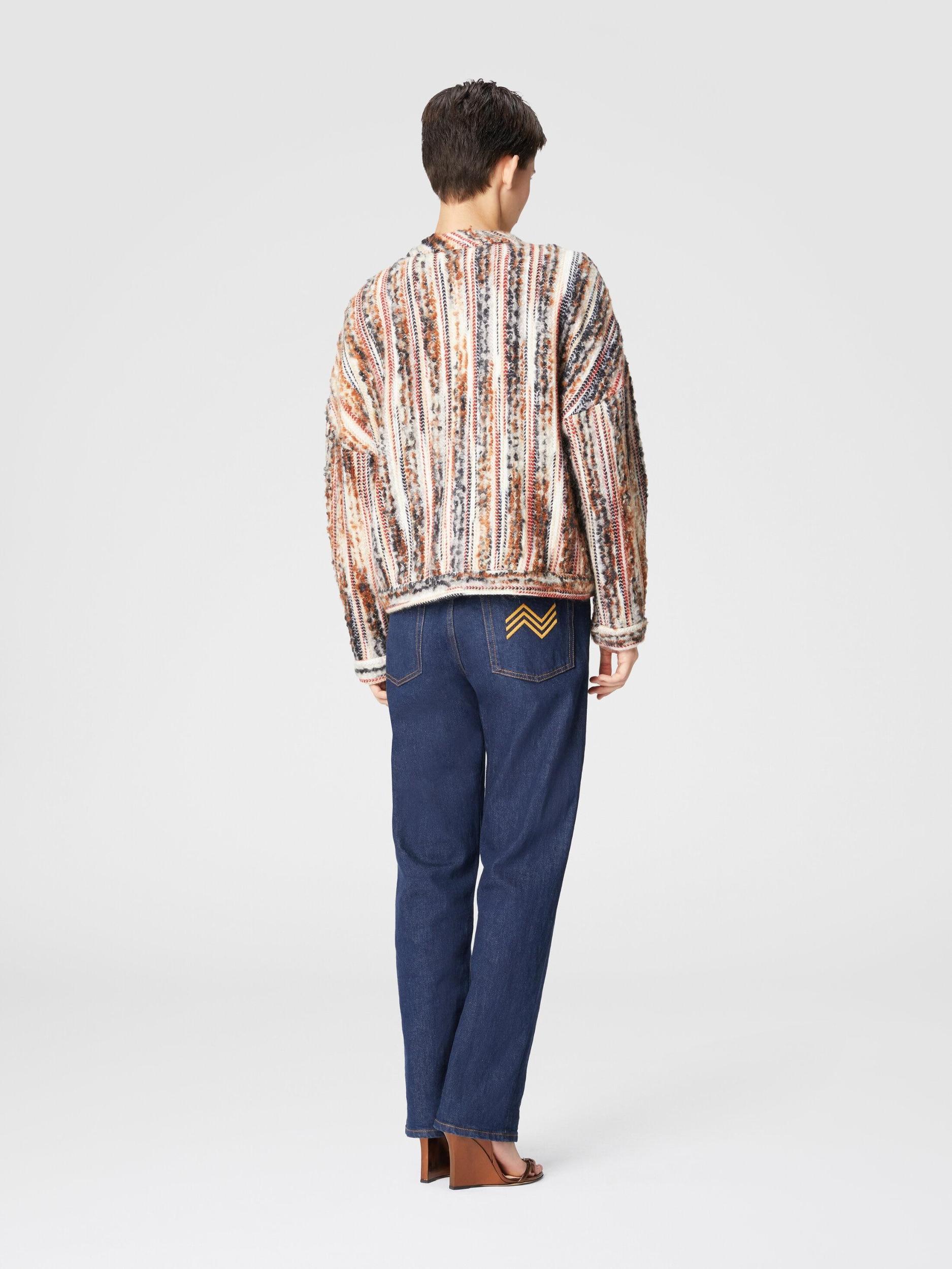 Striped wool, mohair and alpaca blend jacket Product Image