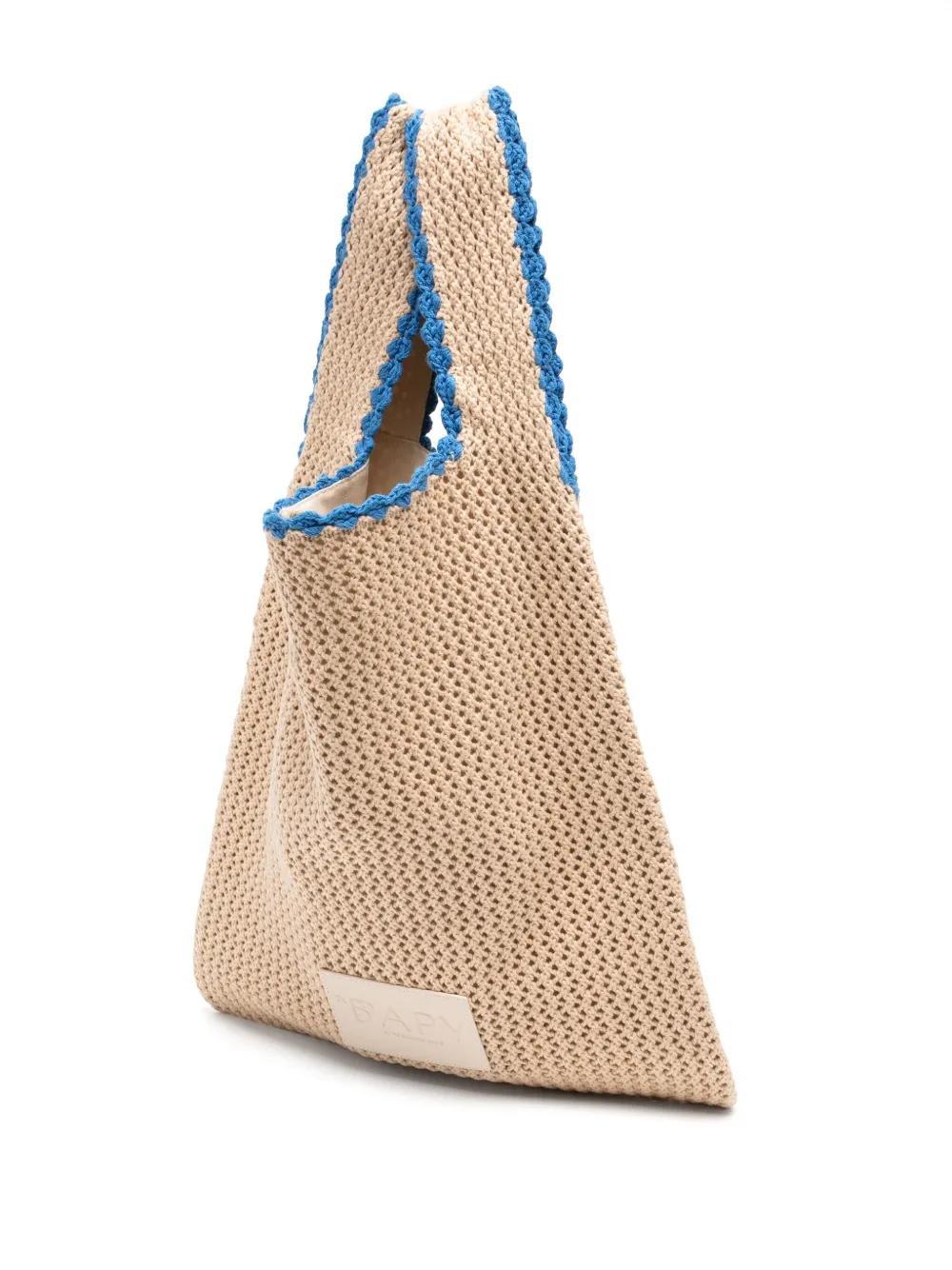 crochet-knit tote bag Product Image