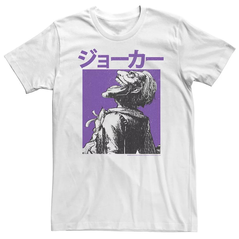 Big & Tall DC Comics The Joker Kanji Laugh Portrait Tee, Mens Athletic Grey Product Image