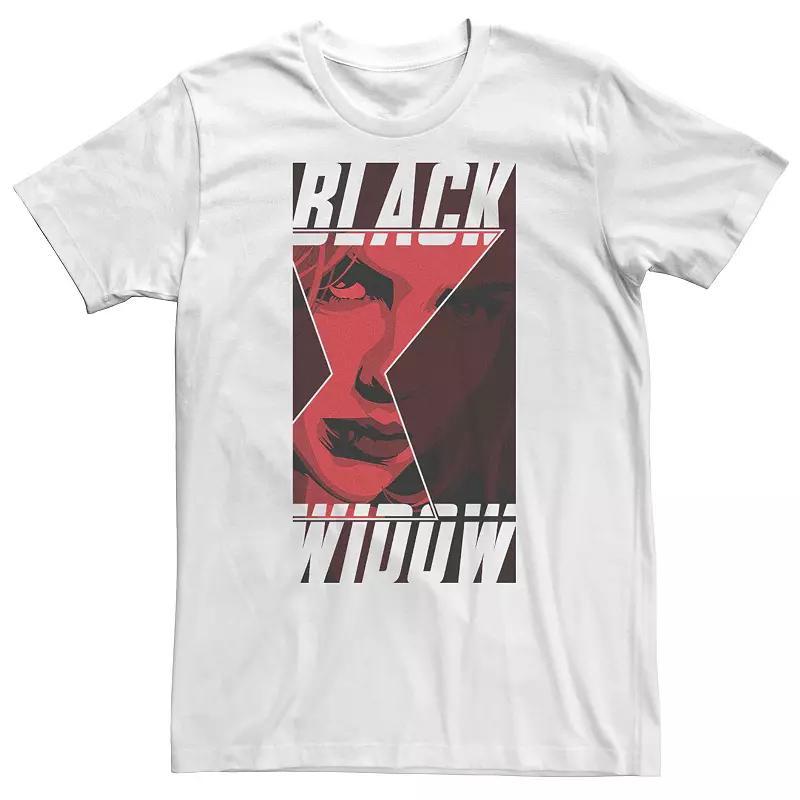 Big & Tall Marvel Black Widow Logo Fill Portrait Tee, Men's, Size: 3XL, White Product Image