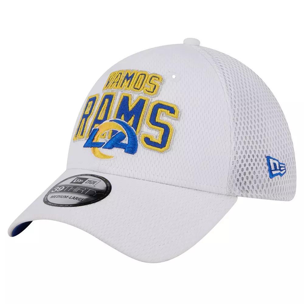 Men's New Era White Los Angeles Rams Breakers 39THIRTY Flex Hat, Size: Large/XL Product Image