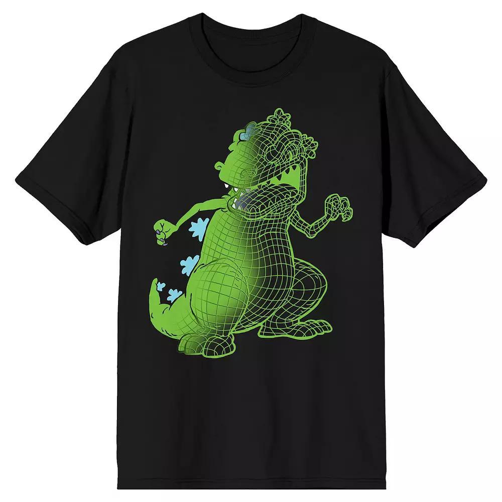 Men's Rugrats Wire Frame Reptar Graphic Tee, Size: Small, Black Product Image