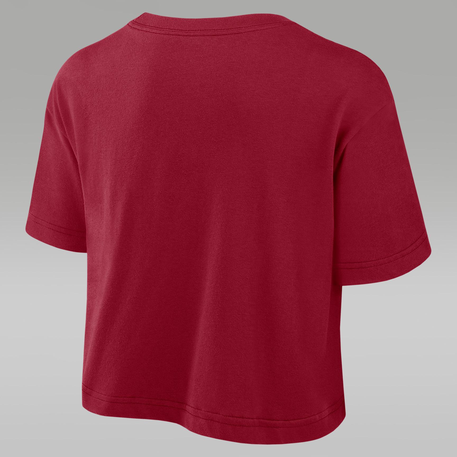 Michigan Athletic Prep Arch Women's Jordan Brand Dri-FIT College Cropped T-Shirt Product Image
