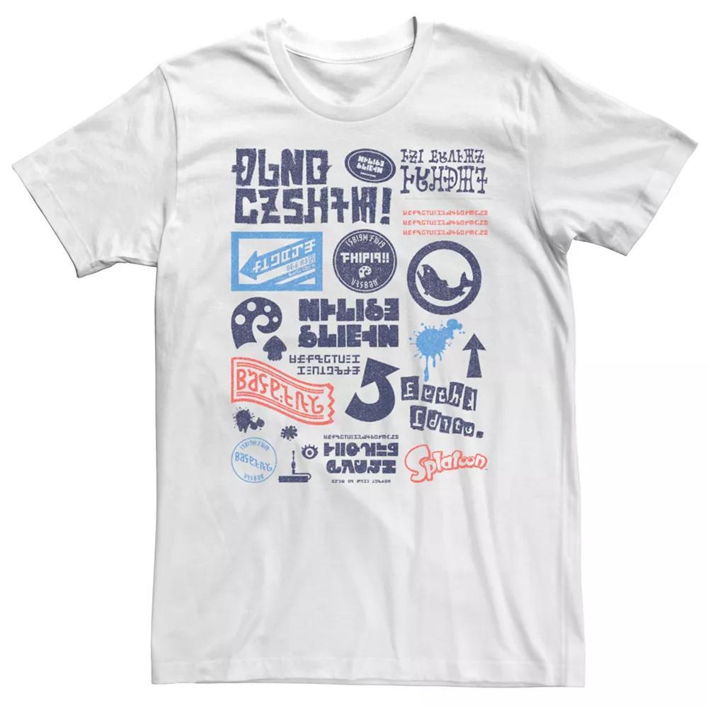 Mens Nintendo Splatoon Kanji Signs Short Sleeve Tee Product Image