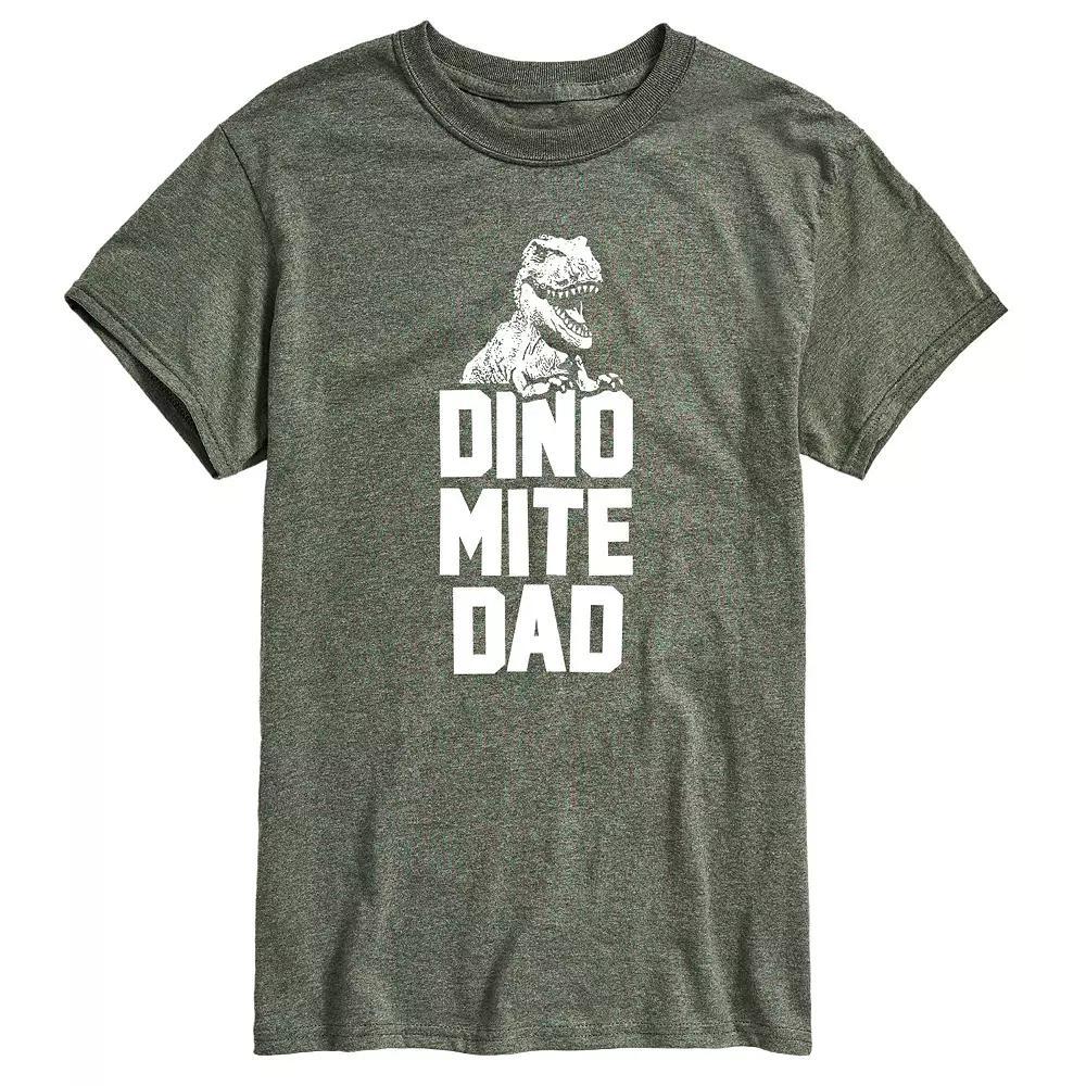 Mens Dinomite Dad Tyrannosaurus Rex Graphic Tee Blue Product Image