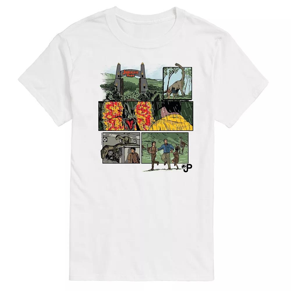 Men's Jurassic World Comic Graphic Tee, Size: Small, White Product Image