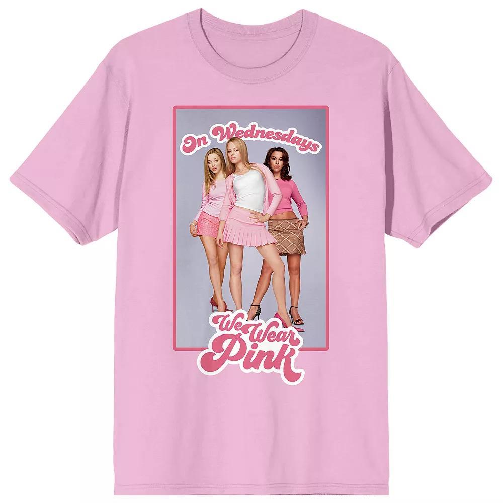 Juniors' Bioworld Mean Girls "On Wednesday We Wear Pink" Short Sleeve Graphic Tee, Girl's, Size: Small Product Image