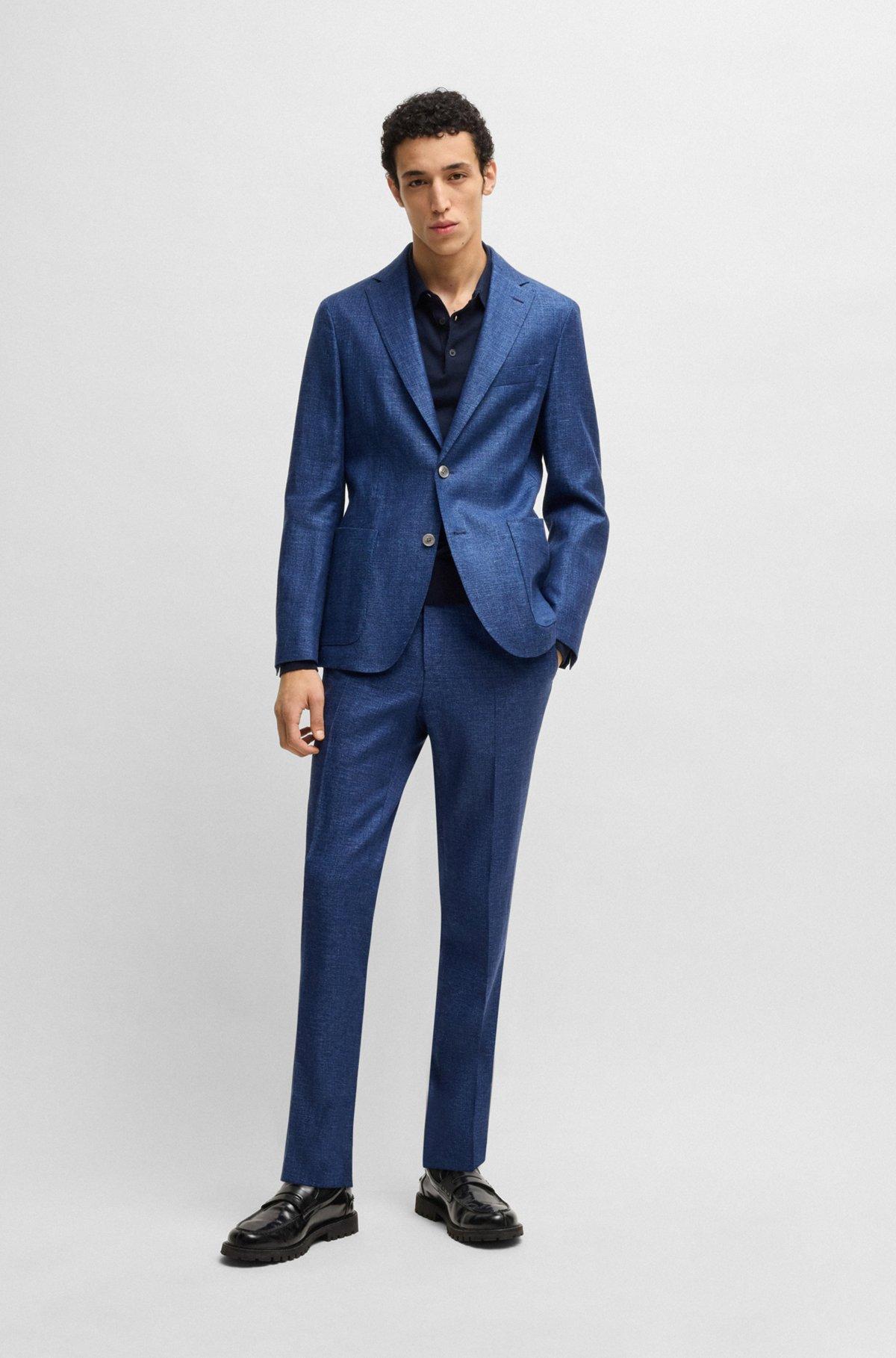 Formal trousers in micro-patterned stretch fabric Product Image