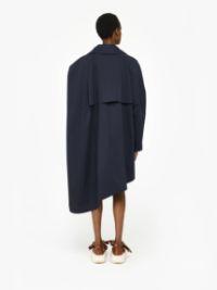 ASYMMETRIC CAPE TRENCH COAT in blue | JW Anderson US  Product Image