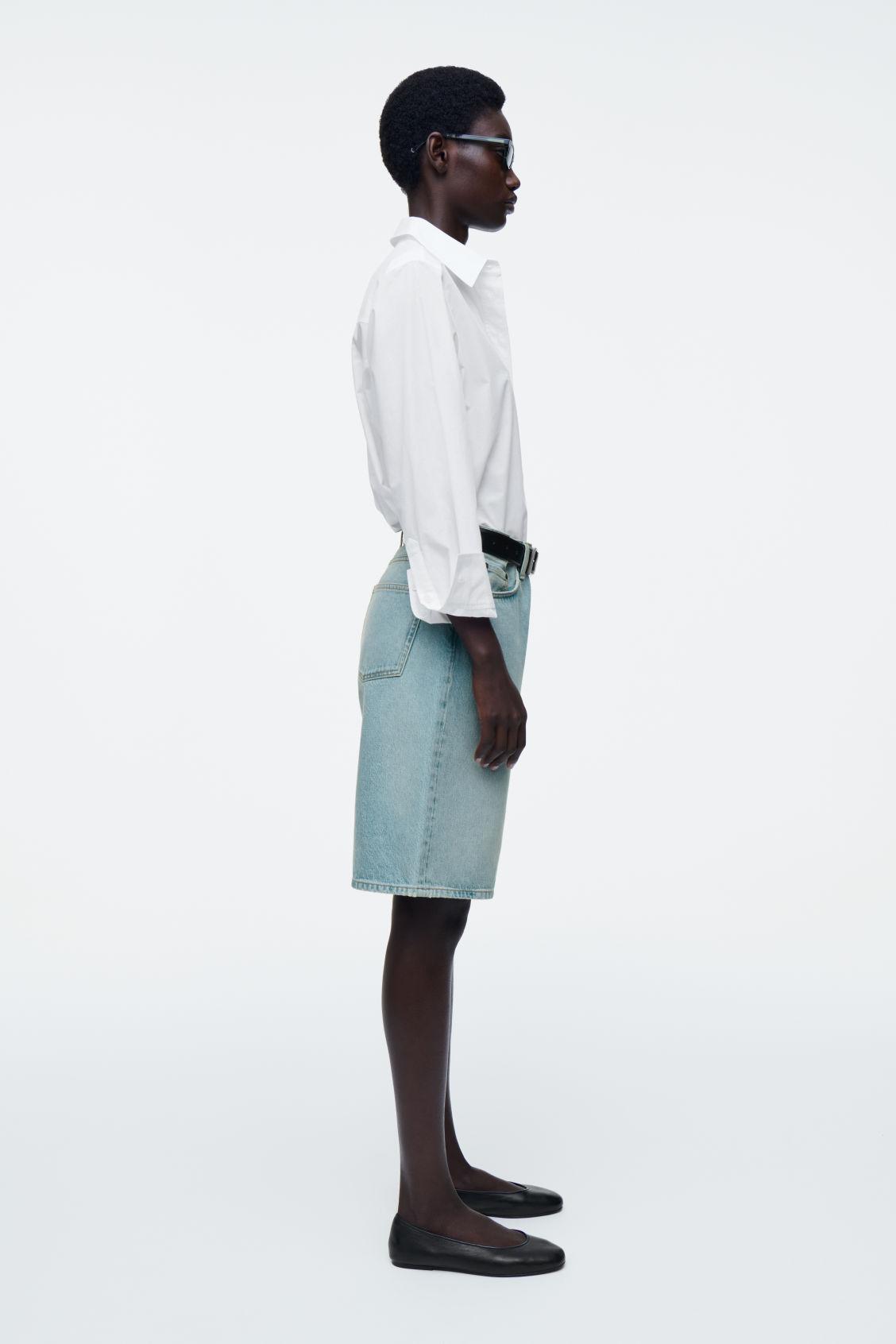 LONGLINE DENIM SHORTS Product Image