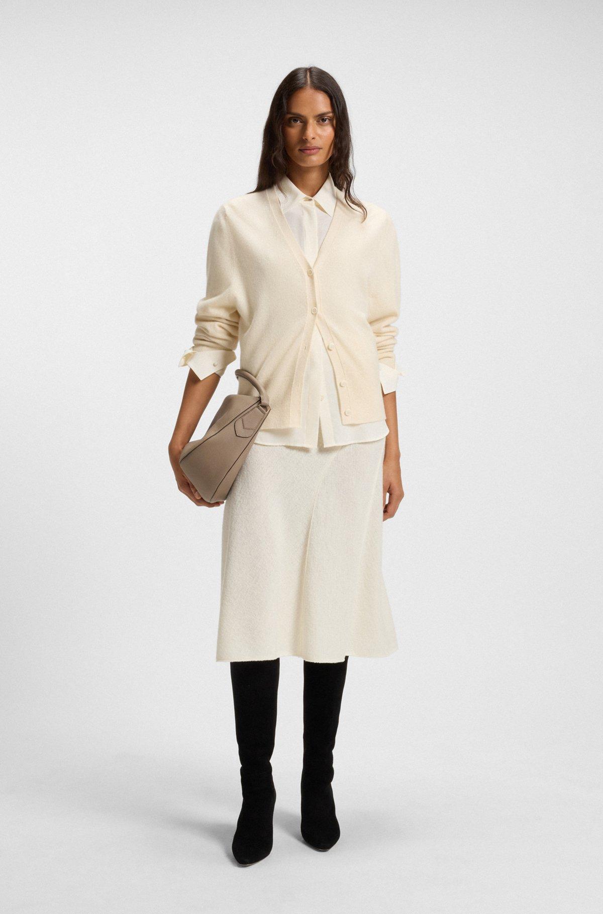 A-line skirt in boiled wool Product Image