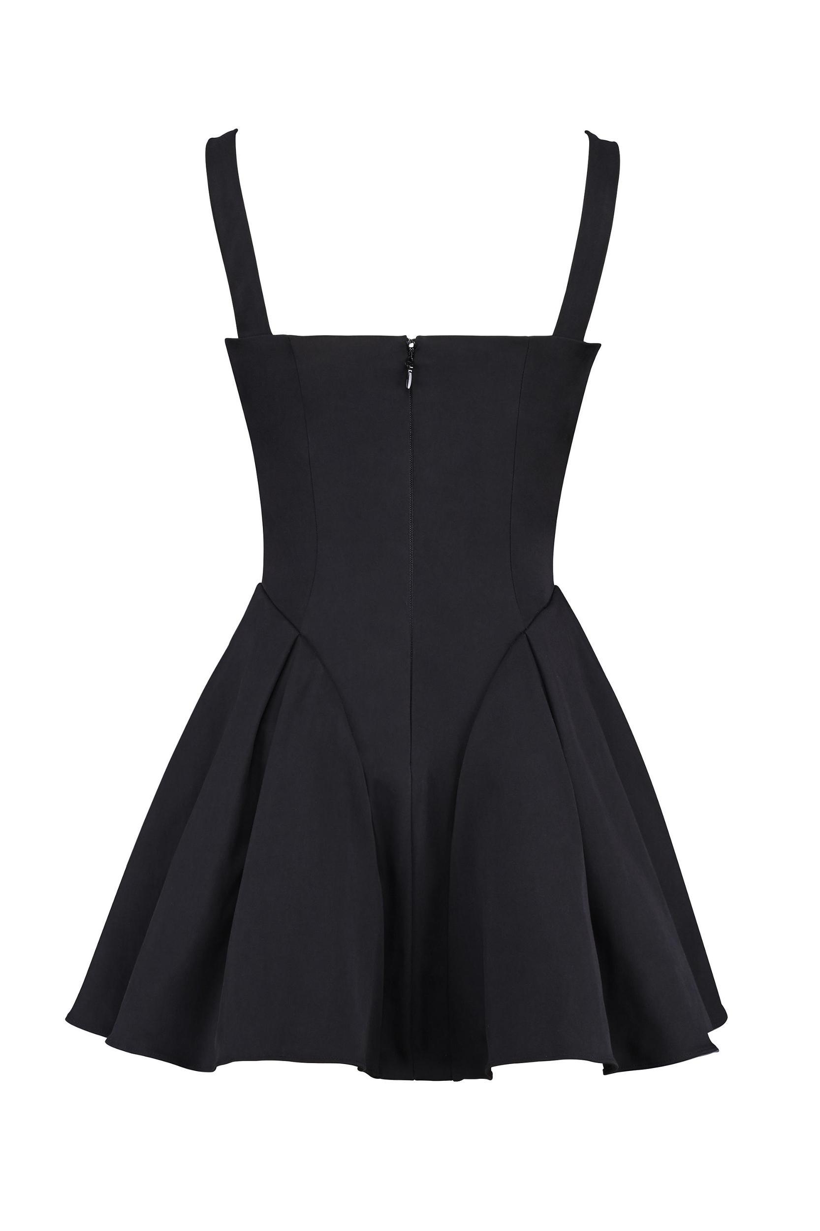 Bunny Black Twill Mini Dress Product Image