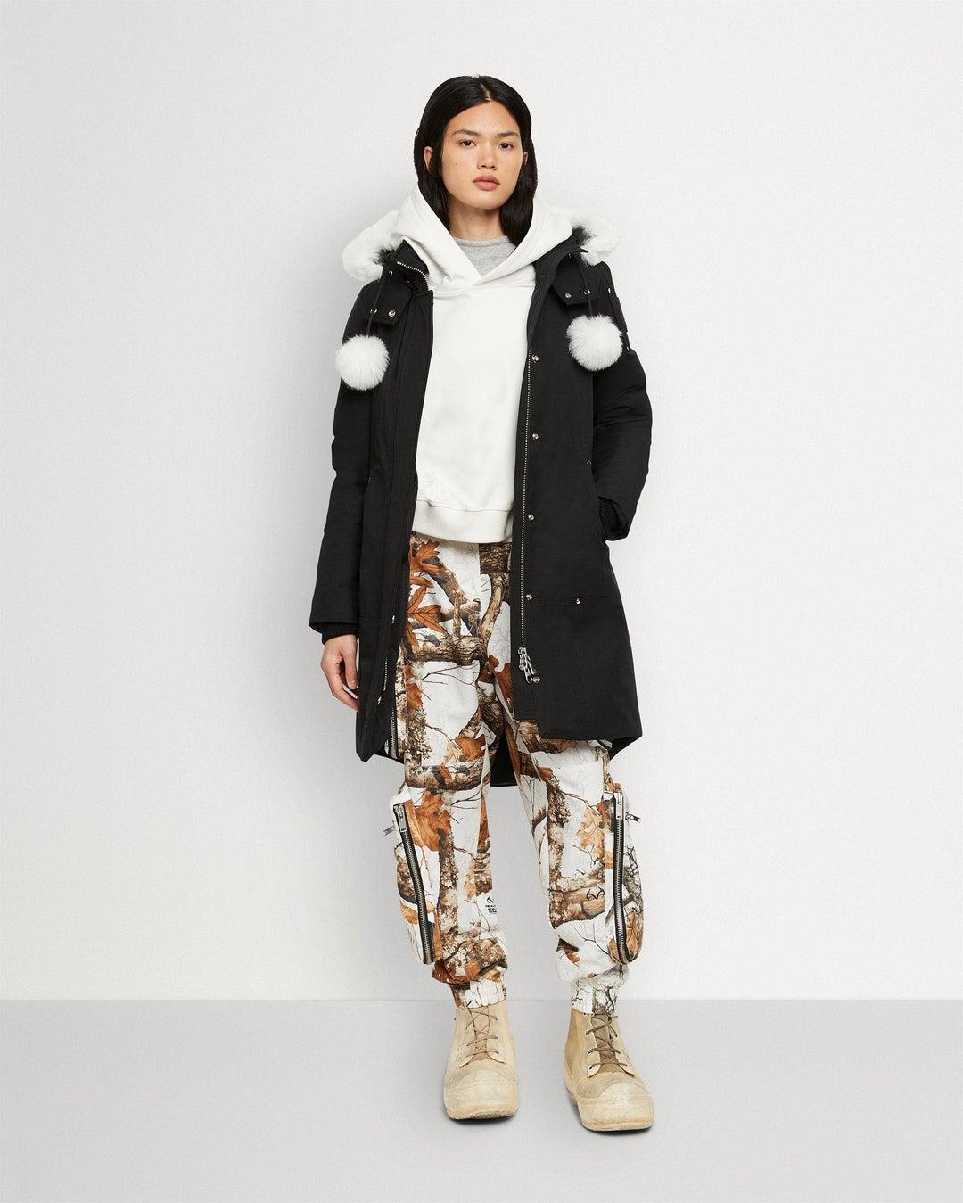 Moose knuckles Women Stirling Black Parka with Natural Shearling Product Image