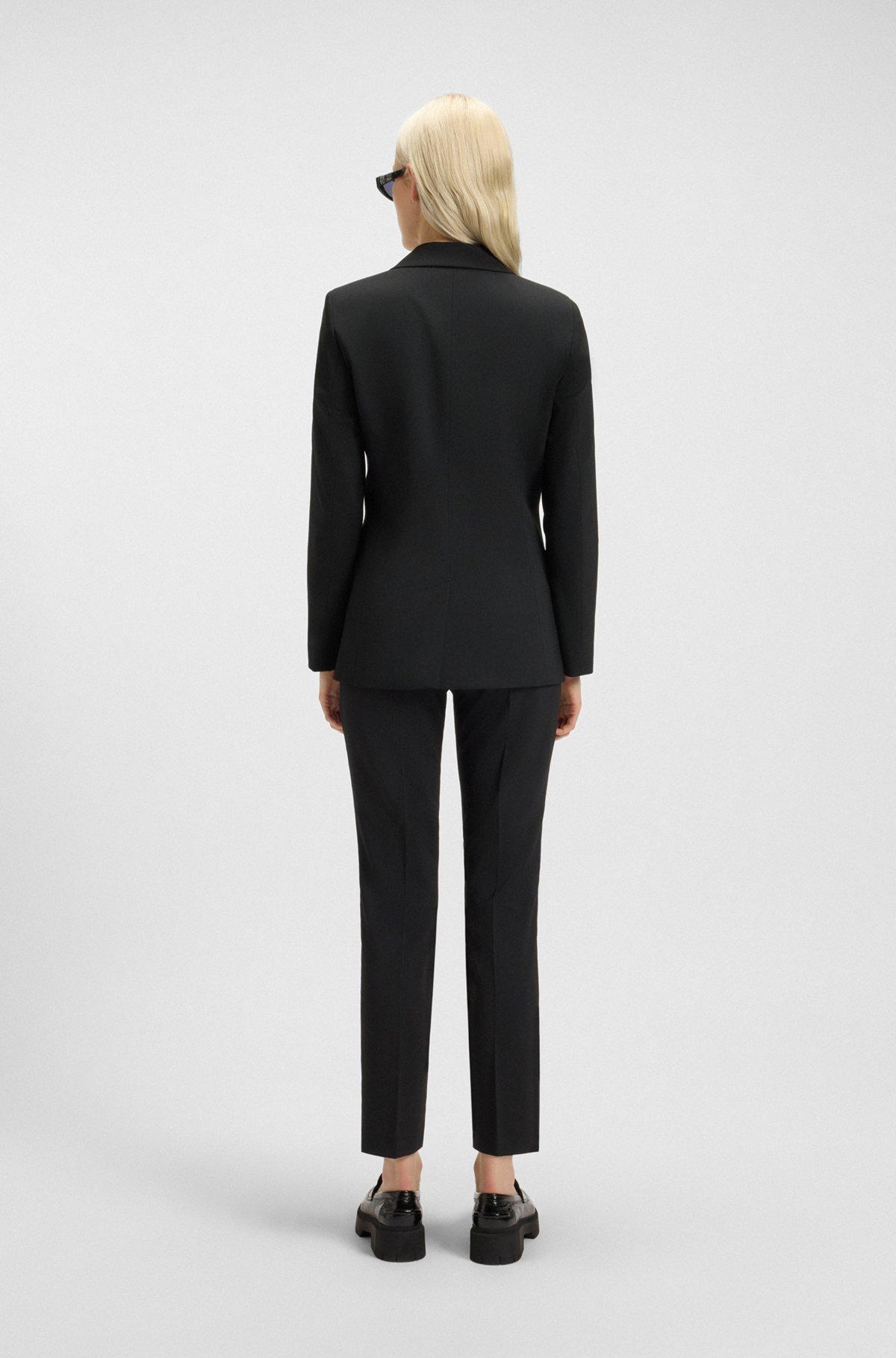 HUGO - Regular-fit jacket with notch lapels - Black Product Image
