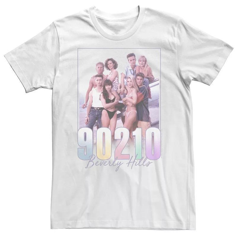 Big & Tall Beverly Hills 90210 Group Shot Pastel Poster Tee, Men's, Size: 5XL, White Product Image