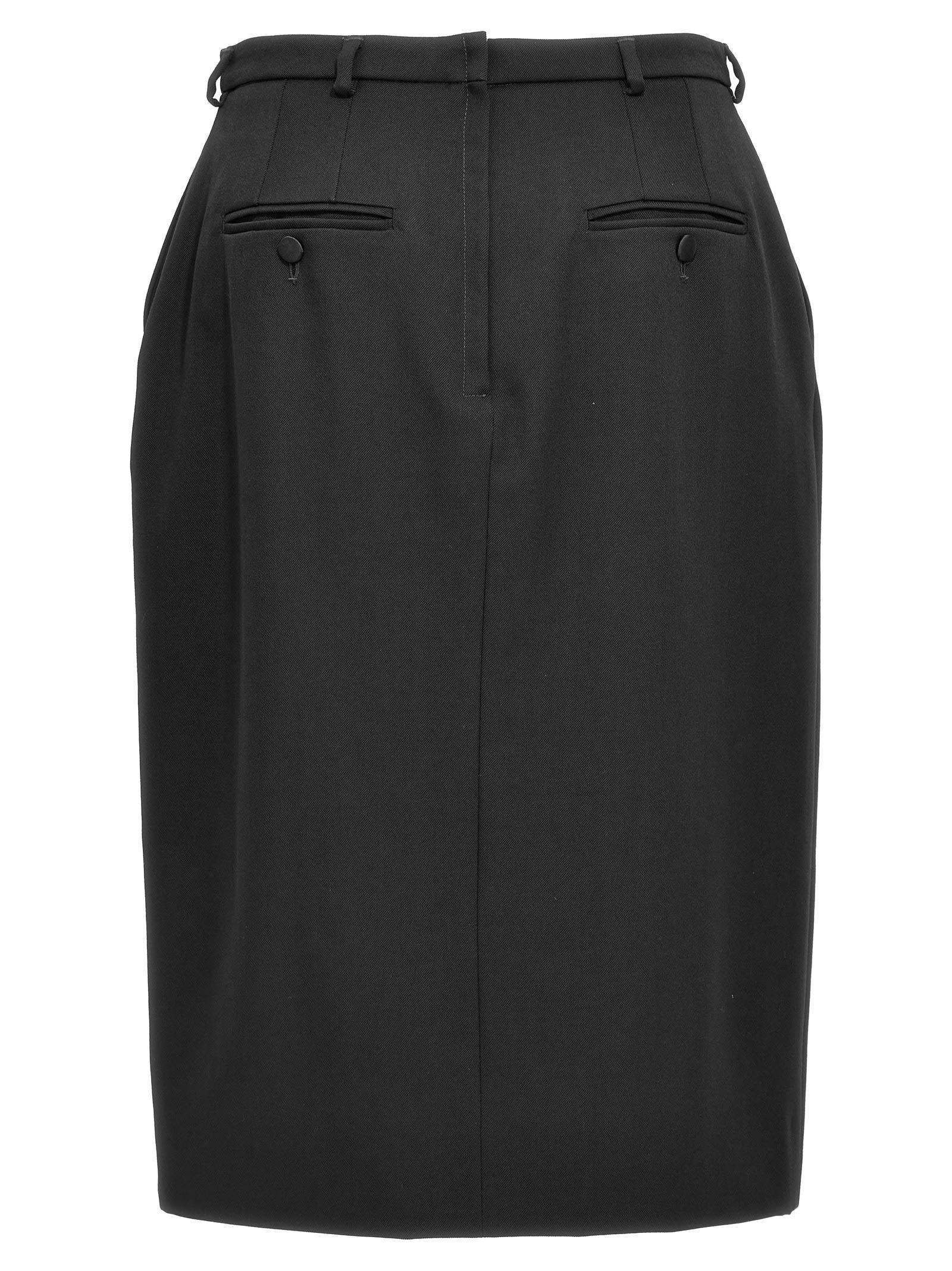 DOLCE & GABBANA Slit Skirt In Black Product Image