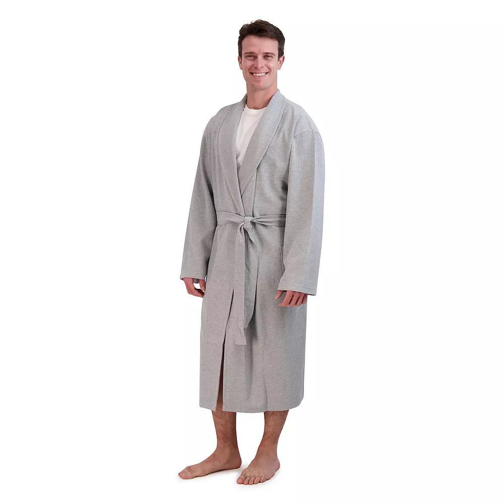 Big & Tall Hanes® Cotton Waffle Robe, Men's, Size: LT/XLT, Grey Gray Product Image