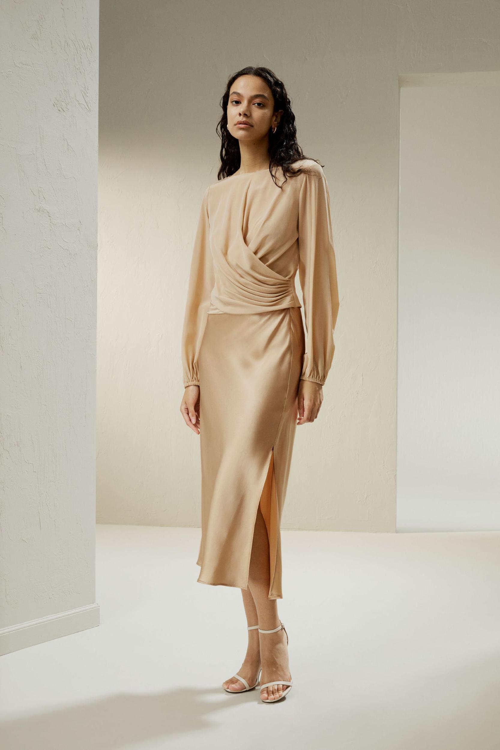 Minimalist Aesthetic Silk Poppy Skirt Product Image