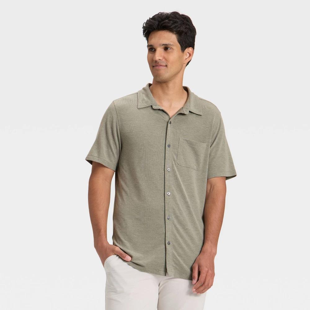 Men's Short Sleeve Button Down Shirt - All In Motion™ Product Image