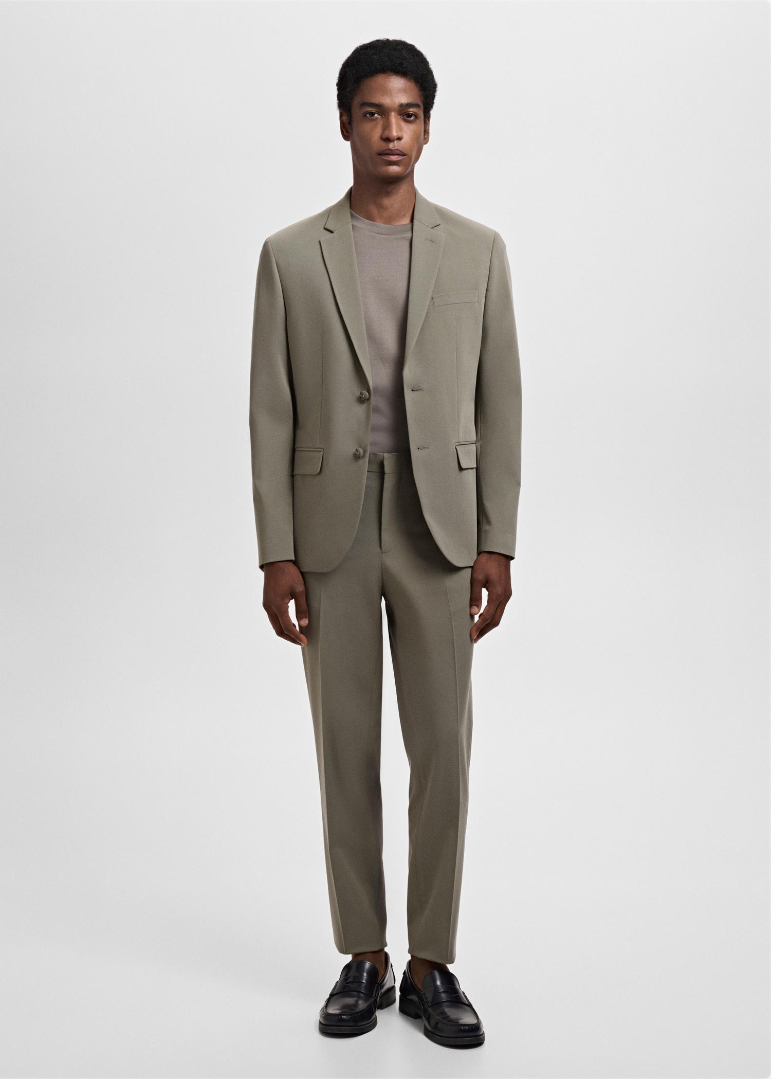 Stretch fabric super slim-fit suit trousers - Men | MANGO USA Product Image