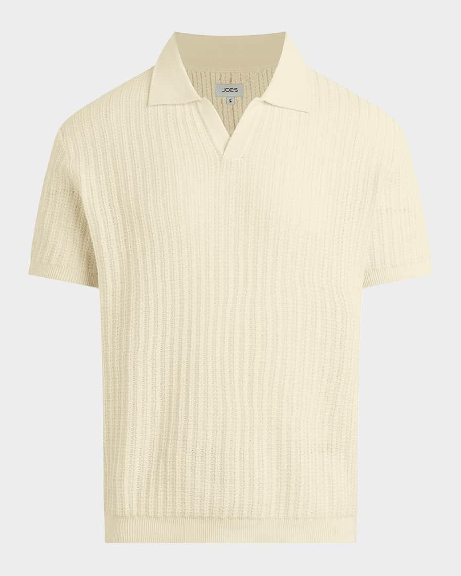 Mens Textured Polo Sweater Product Image