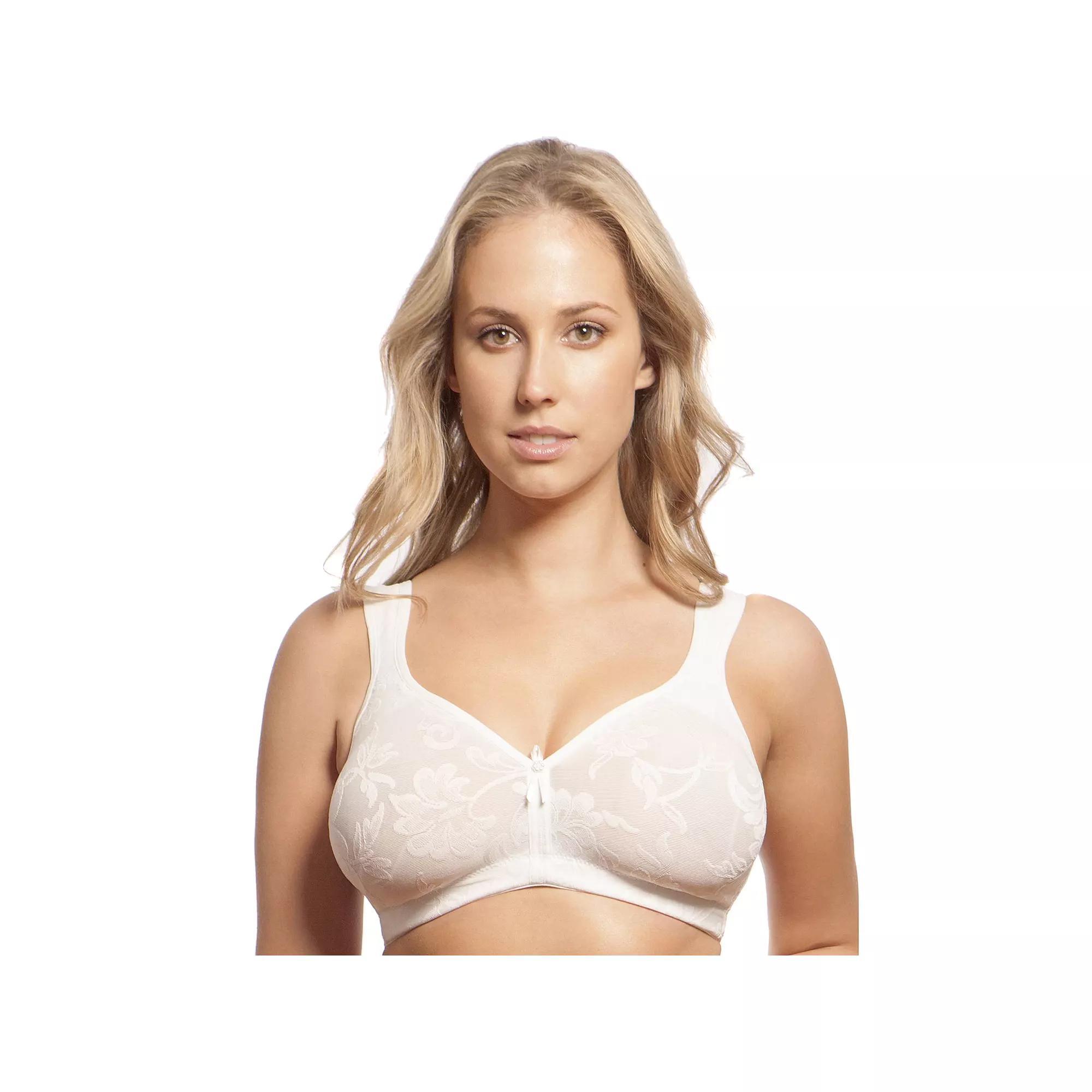 Lunaire Versailles Wireless Full-Figure Full-Coverage Bra 13214, Women's, Size: 48 Dd, White Product Image