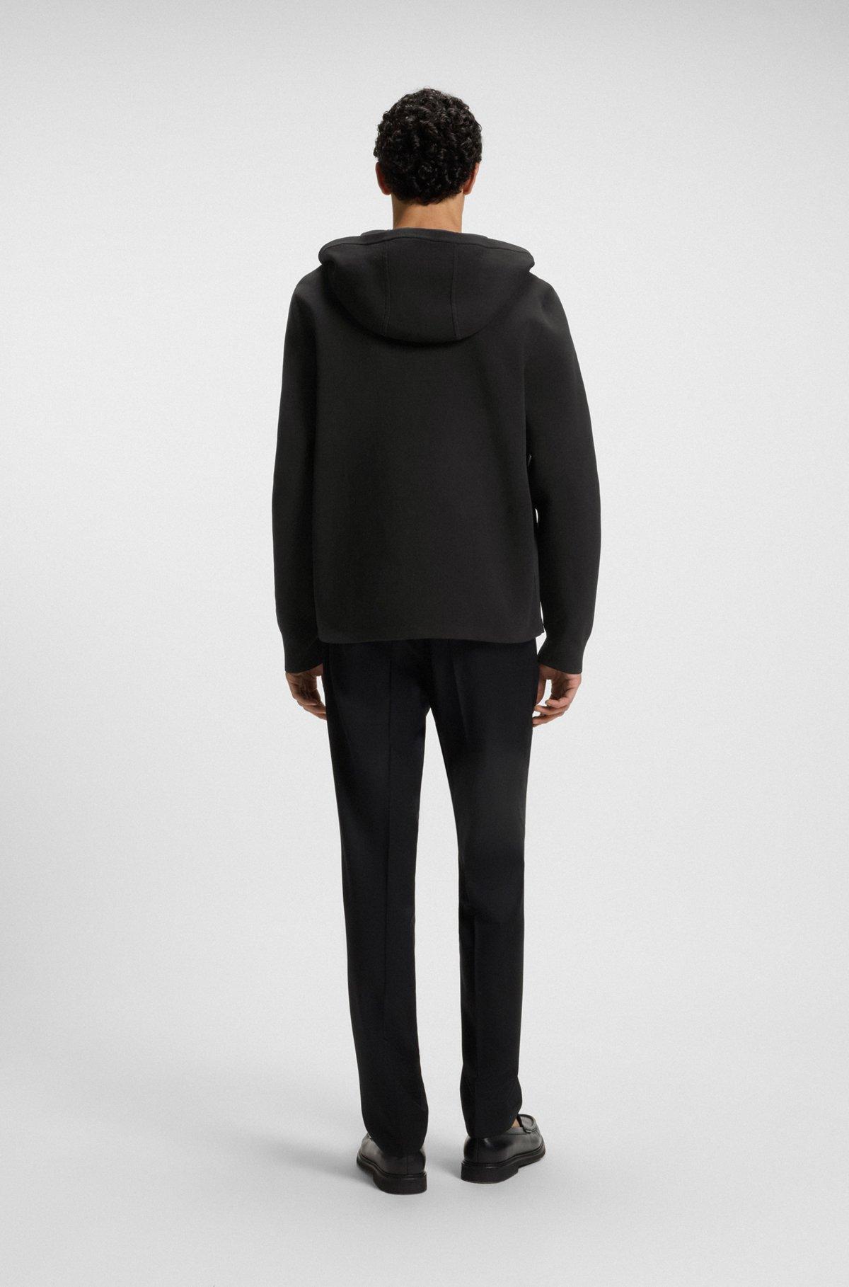BOSS - Regular-fit hooded jacket with weather protection - Black Product Image