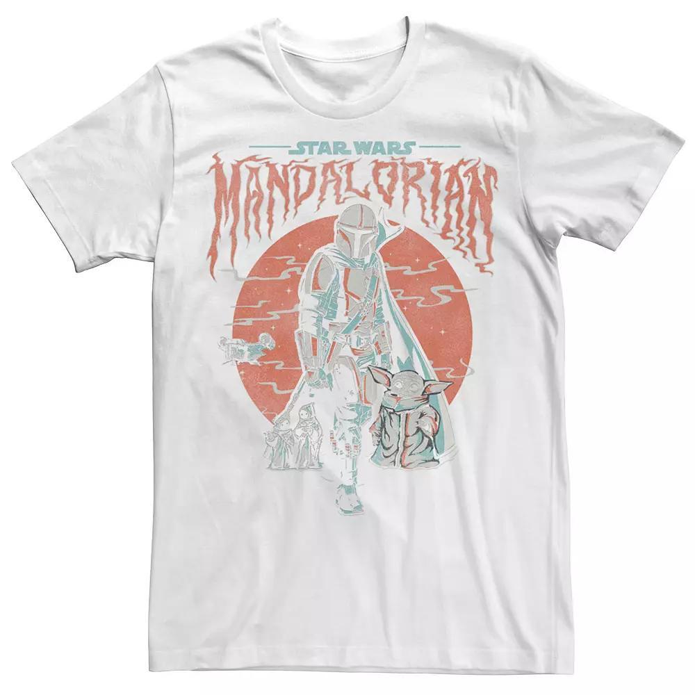 Men's Star Wars The Mandalorian & The Child Foggy Portrait Tee, Size: XL, Black Product Image