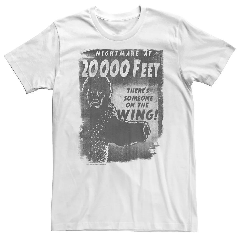 Big & Tall Twilight Zone There's Something On The Wing Tee, Men's, Size: 4XLT, White Product Image