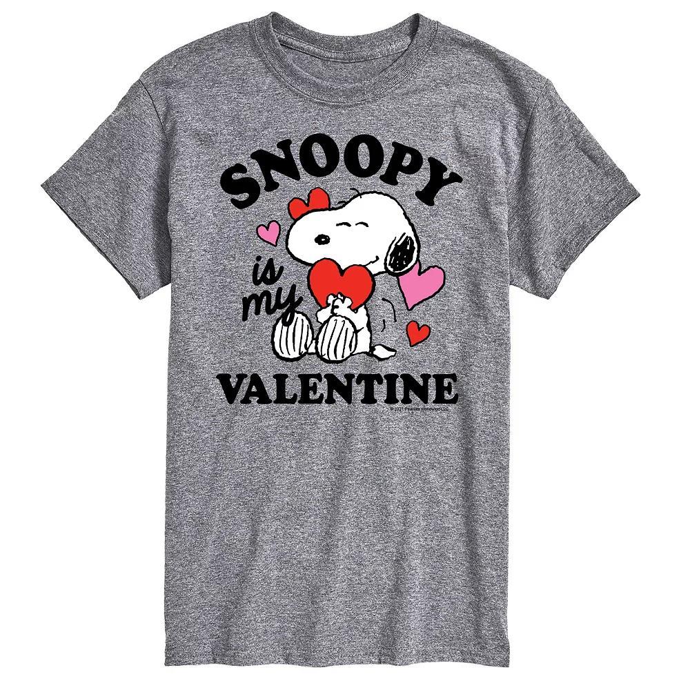 Men's Peanuts Snoopy My Valentine Tee, Size: Large, Gray Product Image