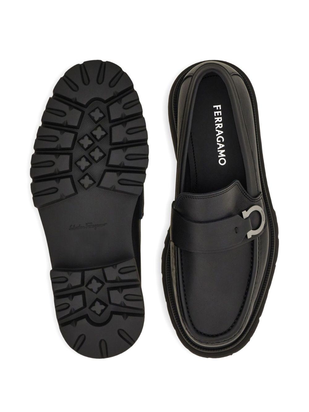 Gancini leather loafers Product Image