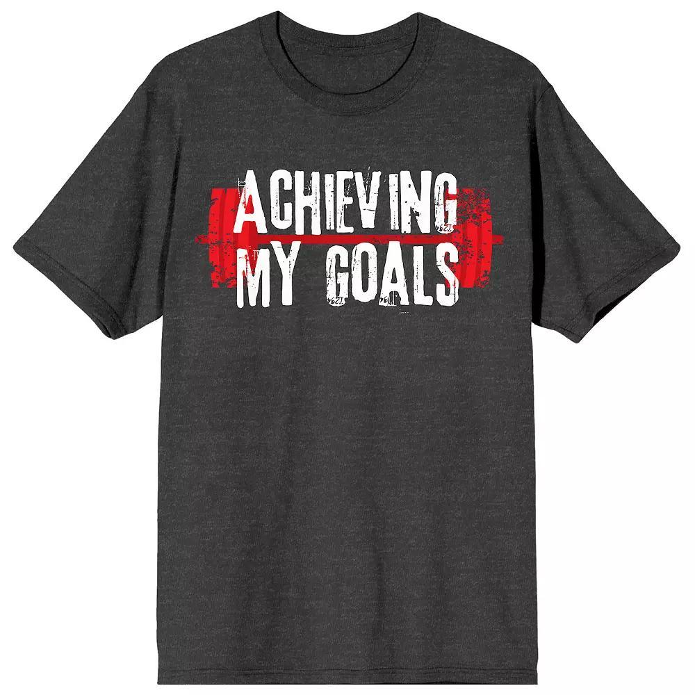Men's Gym Culture Red Barbell Tee, Size: Medium, Black Product Image