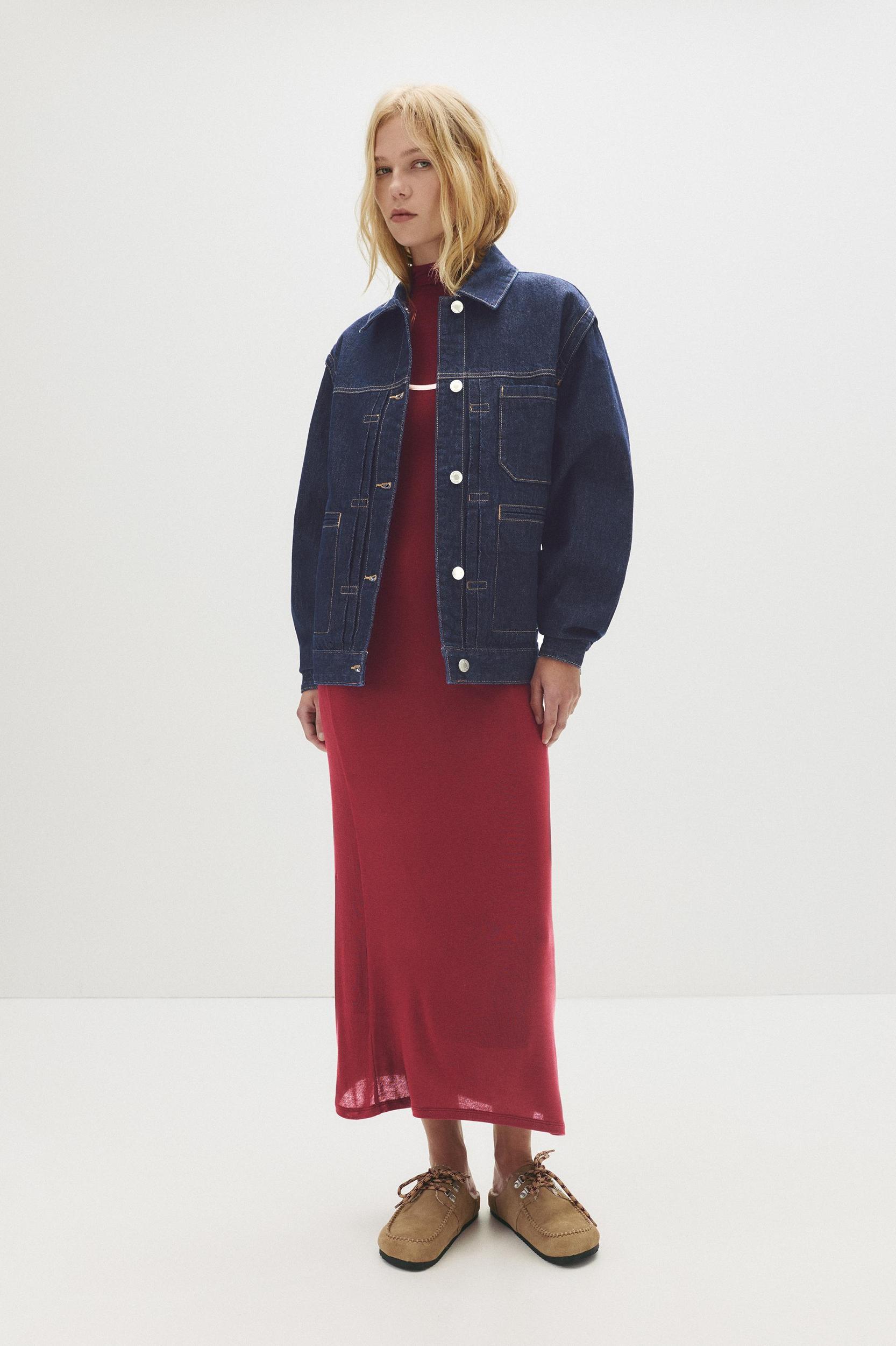 Denim trucker jacket Product Image