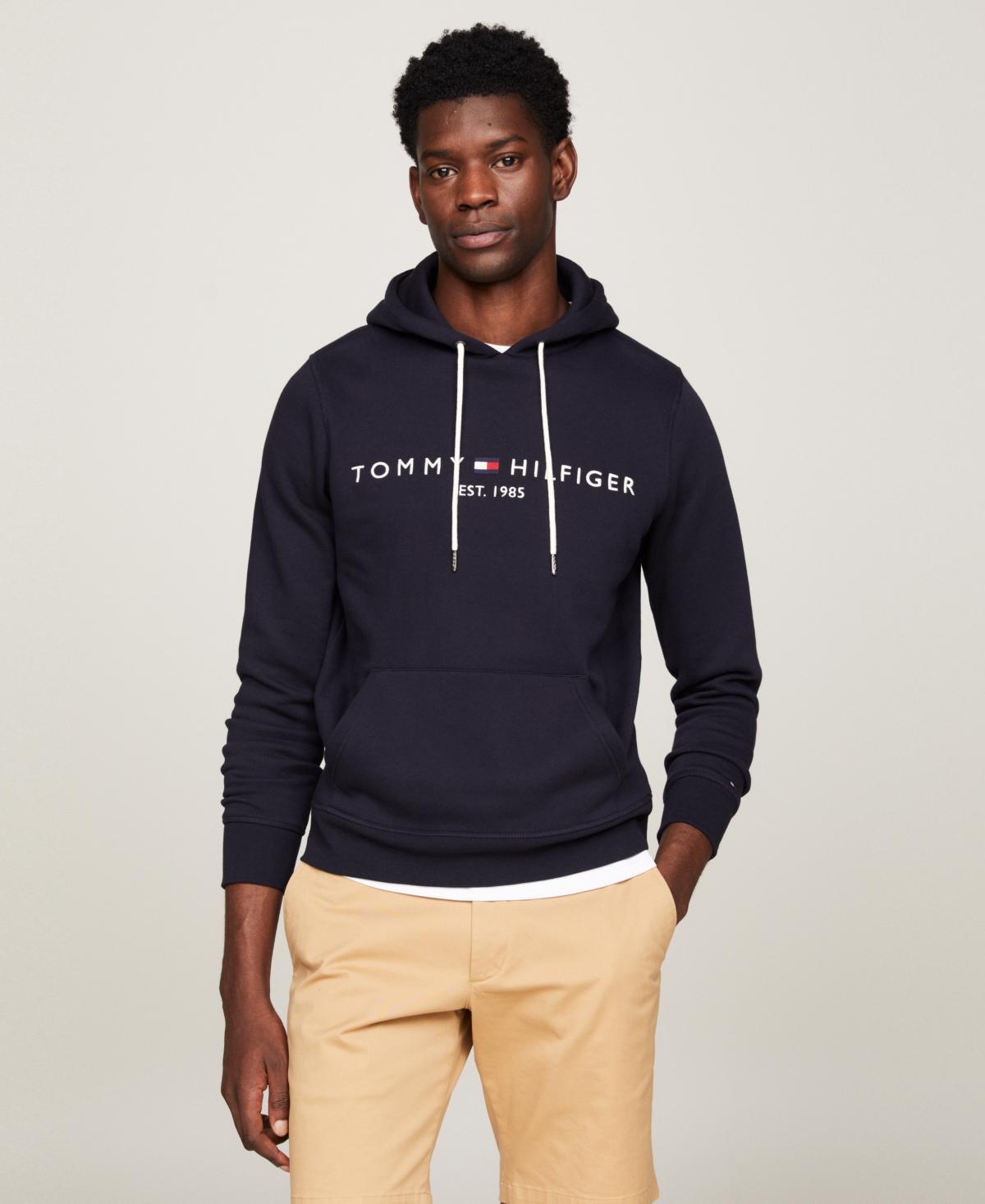 Men's Tommy Hilfiger Embroidered Logo Hoodie, Size: Small, Captain Product Image