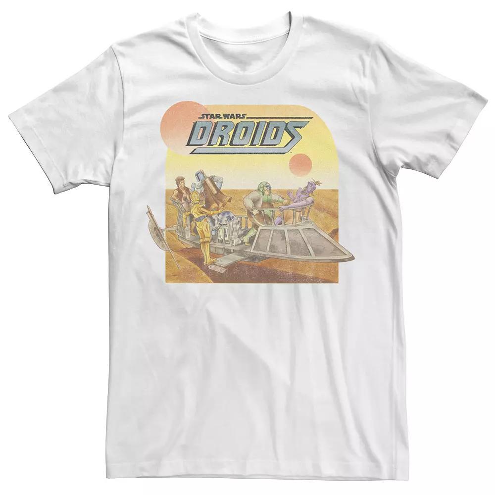 Men's Star Wars Droid Sunset Poster Tee, Size: Small, White Product Image