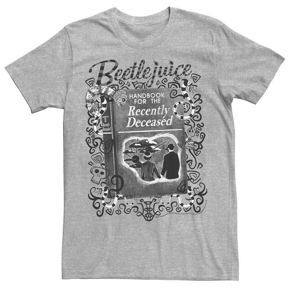 Men's Beetlejuice Handbook For The Recently Deceased Poster Tee, Size: XXL, Athletic Grey Product Image