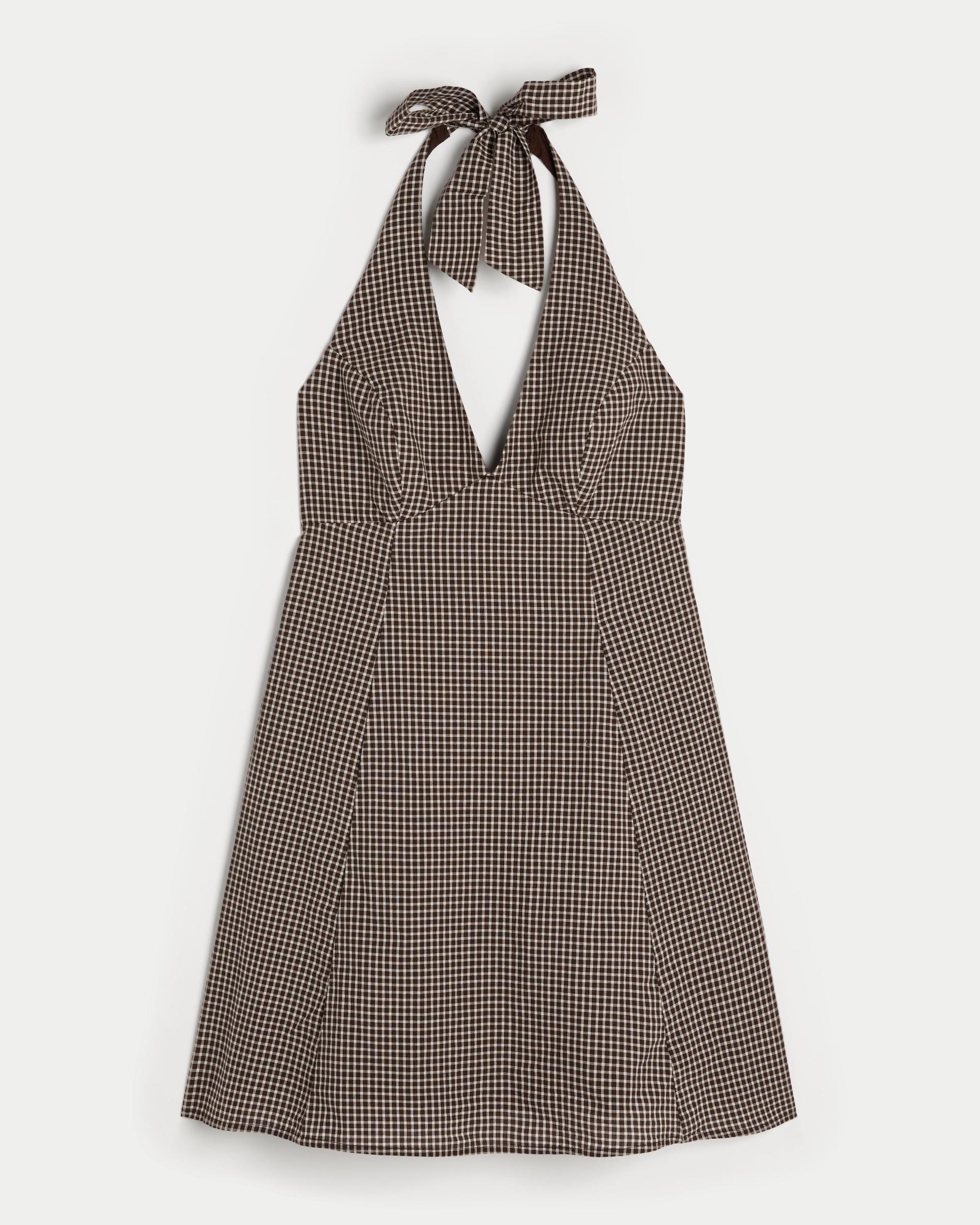 Open Back Halter Mini Dress Product Image