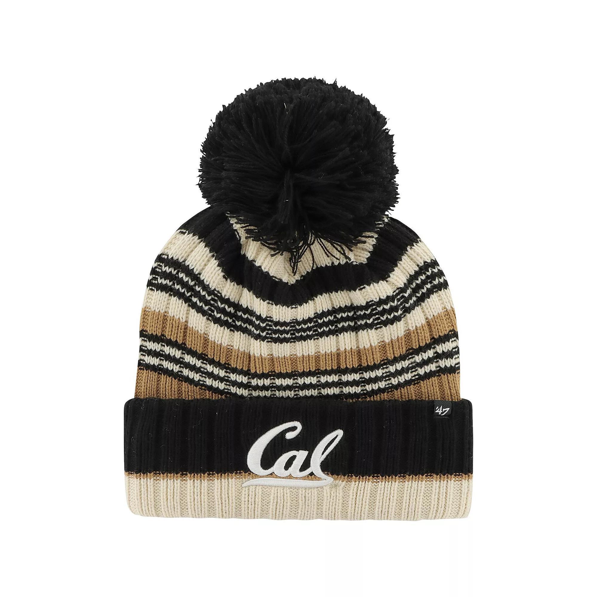 Womens 47 Khaki Cal Bears Barista Cuffed Knit Hat with Pom Product Image