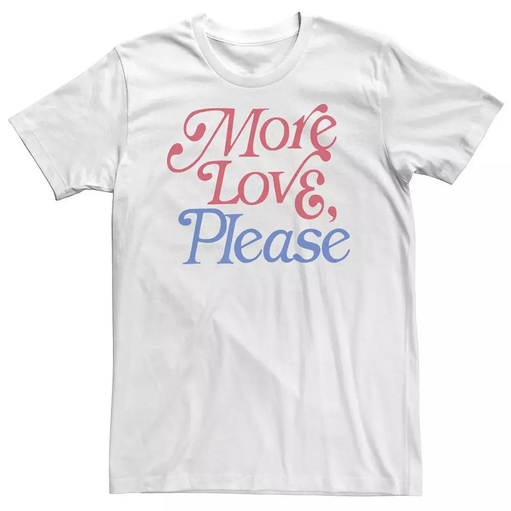 Big & Tall Americana More Love, Please Red and Blue Tee, Men's, Size: XL Tall, White Product Image
