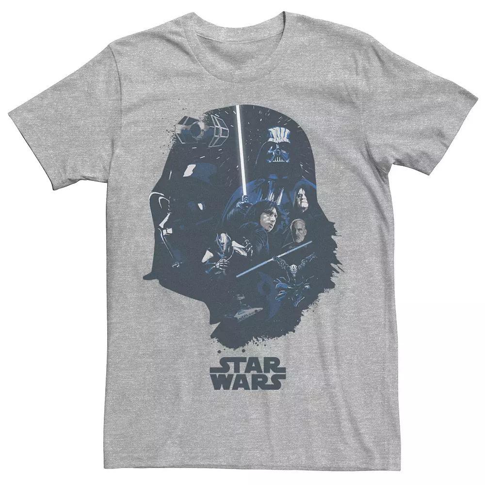Mens Star Wars Storm Trooper Group Shot Splatter Poster Tee Athletic Grey Product Image