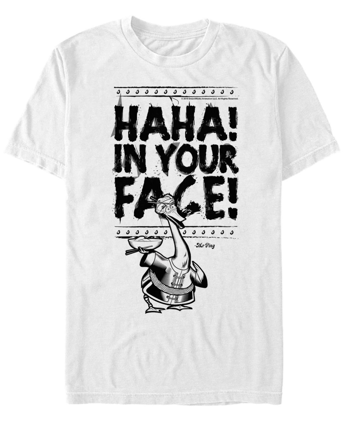 Men's Kung Fu Panda Mr. Ping Haha In Your Face Sketch Tee, Size: 3XL, White Product Image
