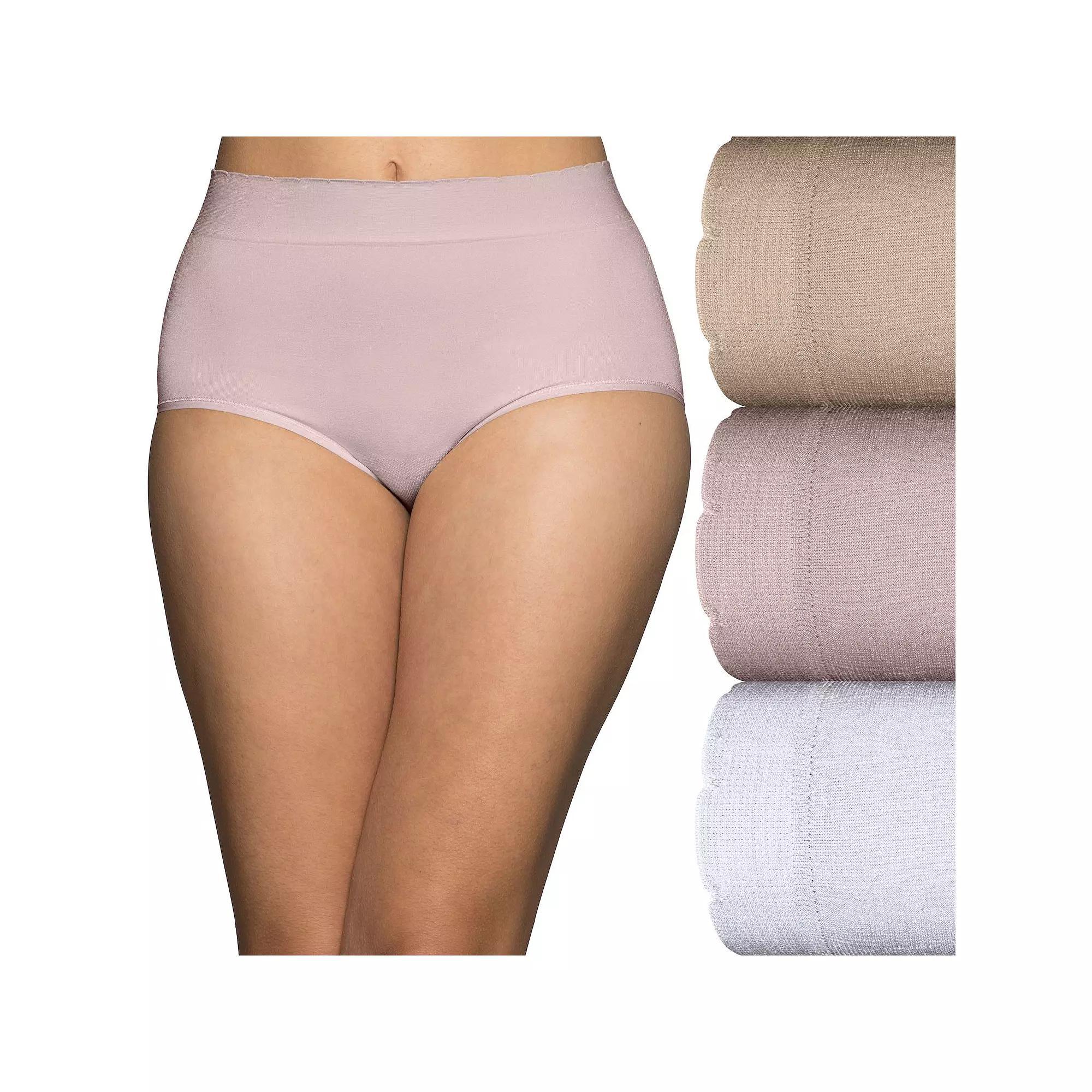 Womens Vanity Fair Lingerie 3-Pack No Pinch No Show Seamless Briefs 13418 Product Image