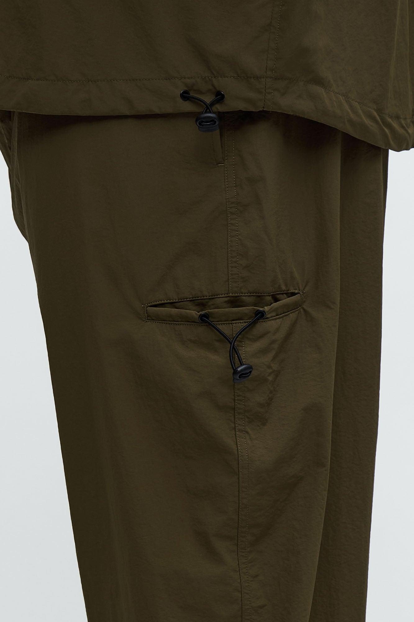 Straight Philip Nylon Pant - Olive Product Image