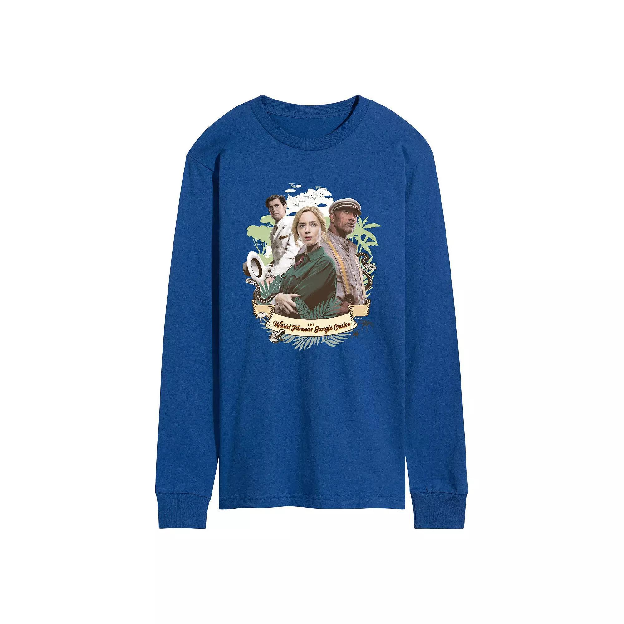 Disneys Jungle Cruise Mens Poster Long Sleeve Graphic Tee Product Image