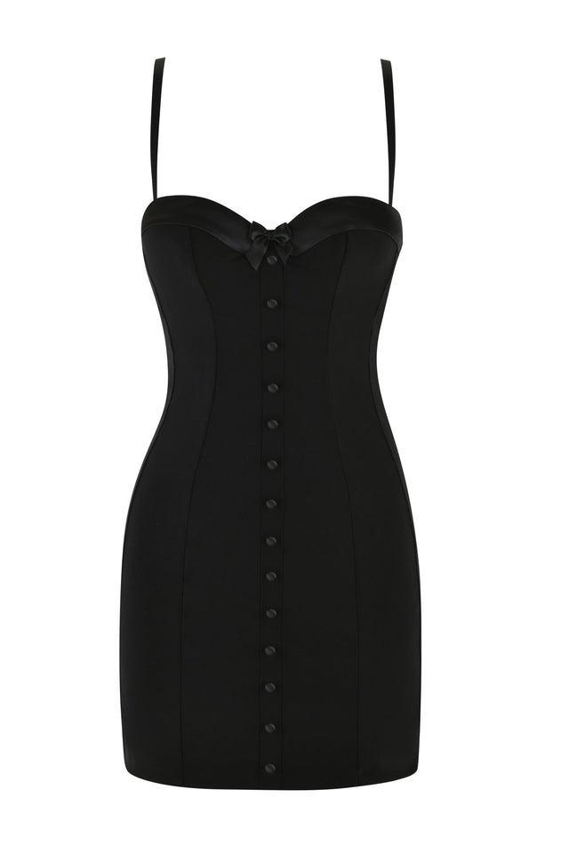 FRANCESCA MINI DRESS - BLACK Product Image