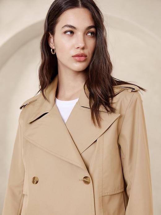 Oversized Short Trench Coat Product Image