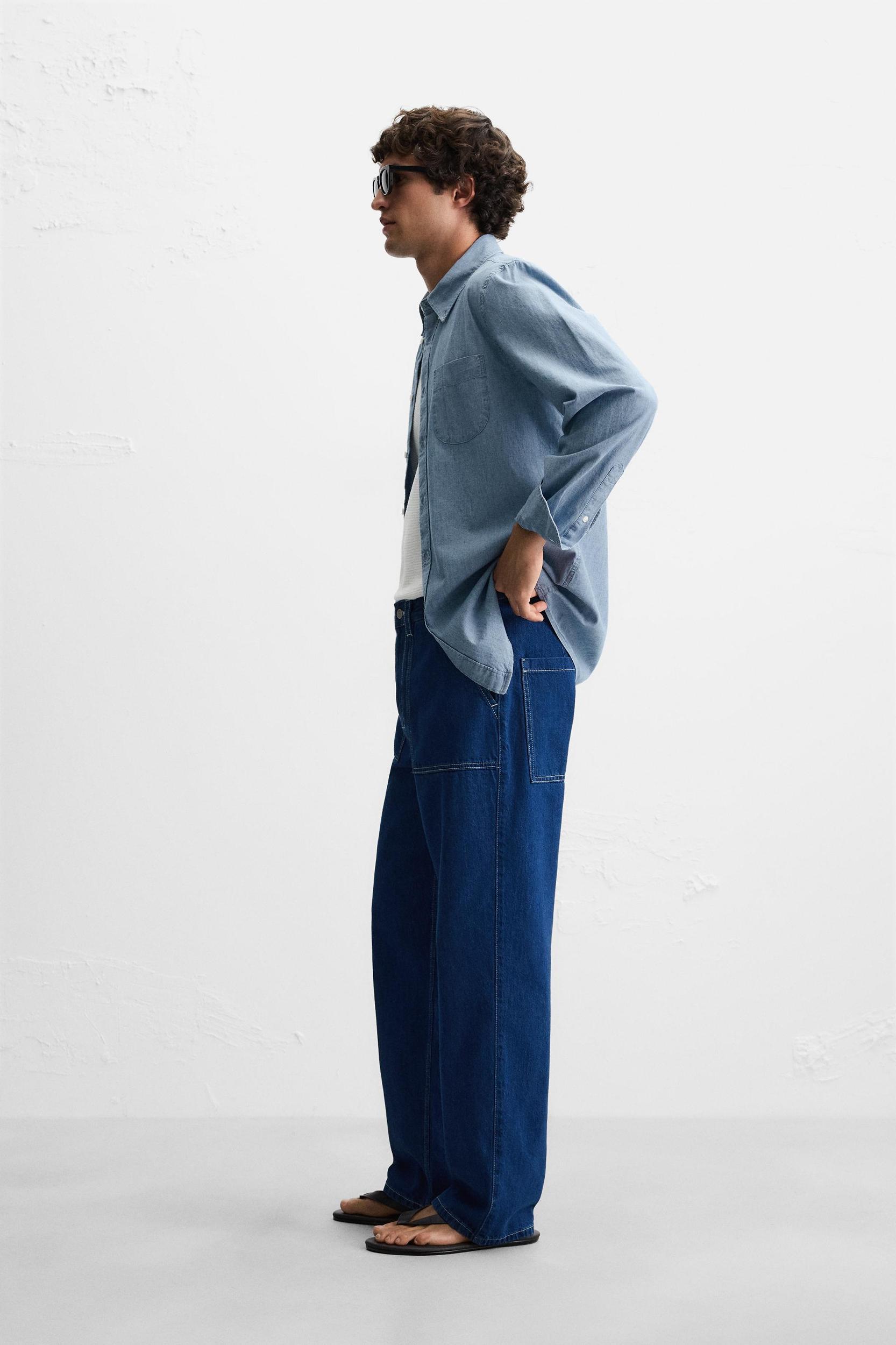 TEXTURED CHAMBRAY SHIRT Product Image