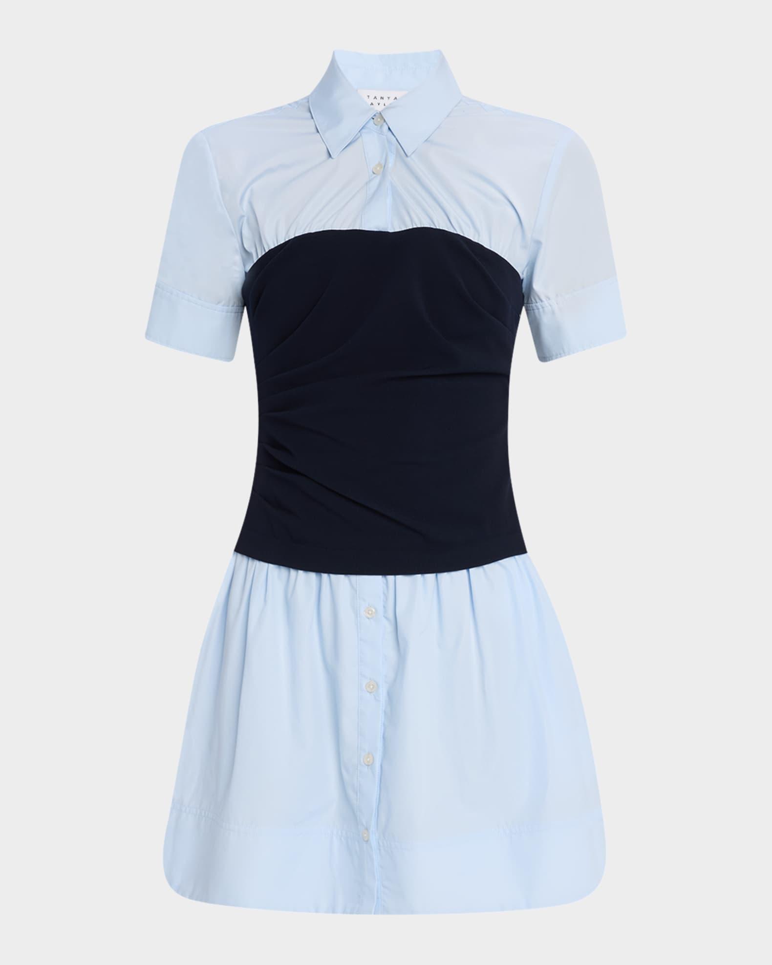 Leanne Combo Mini Shirtdress  Product Image