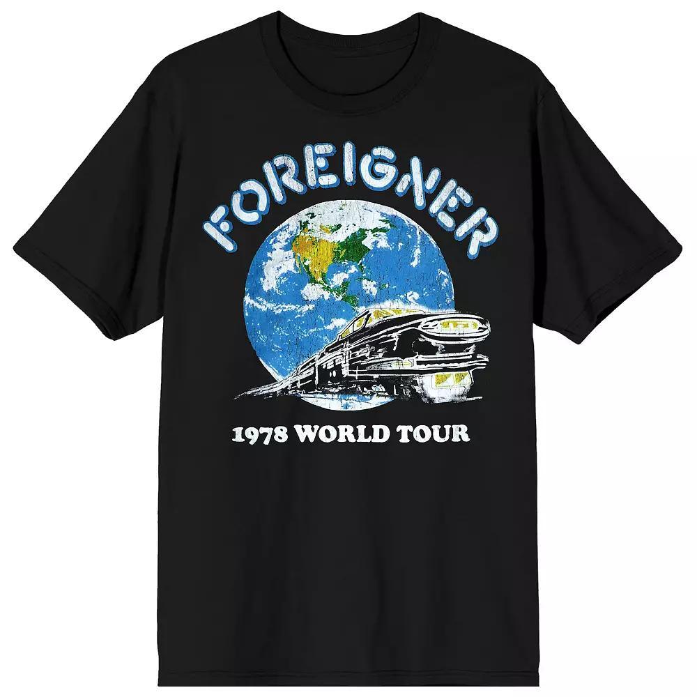 Men's Foreigner 1978 World Tour Tee, Size: XL, Black Product Image